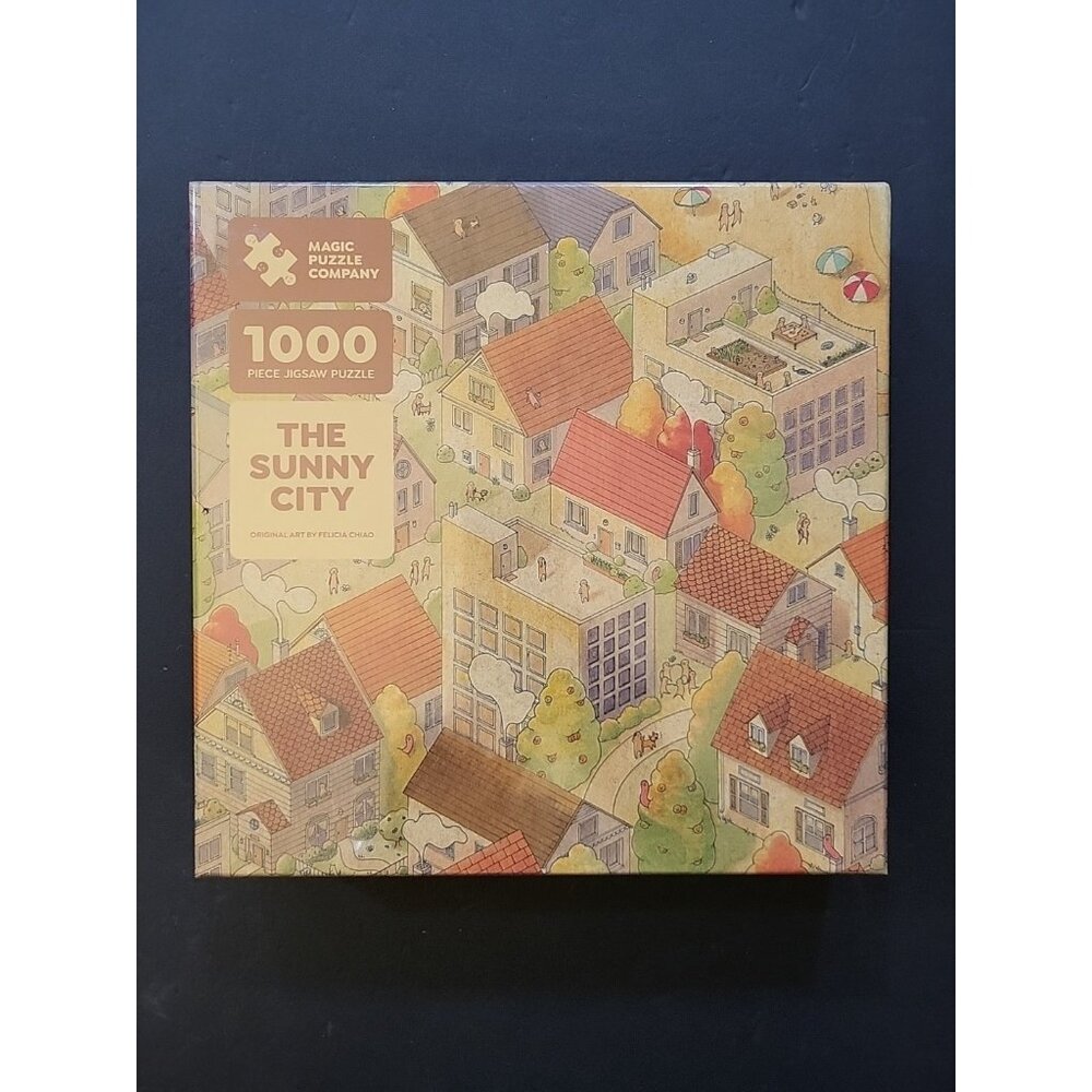 Magic Puzzle Company The Sunny City/House/Building NEW SEALED  28" X 21" 1000 PC
